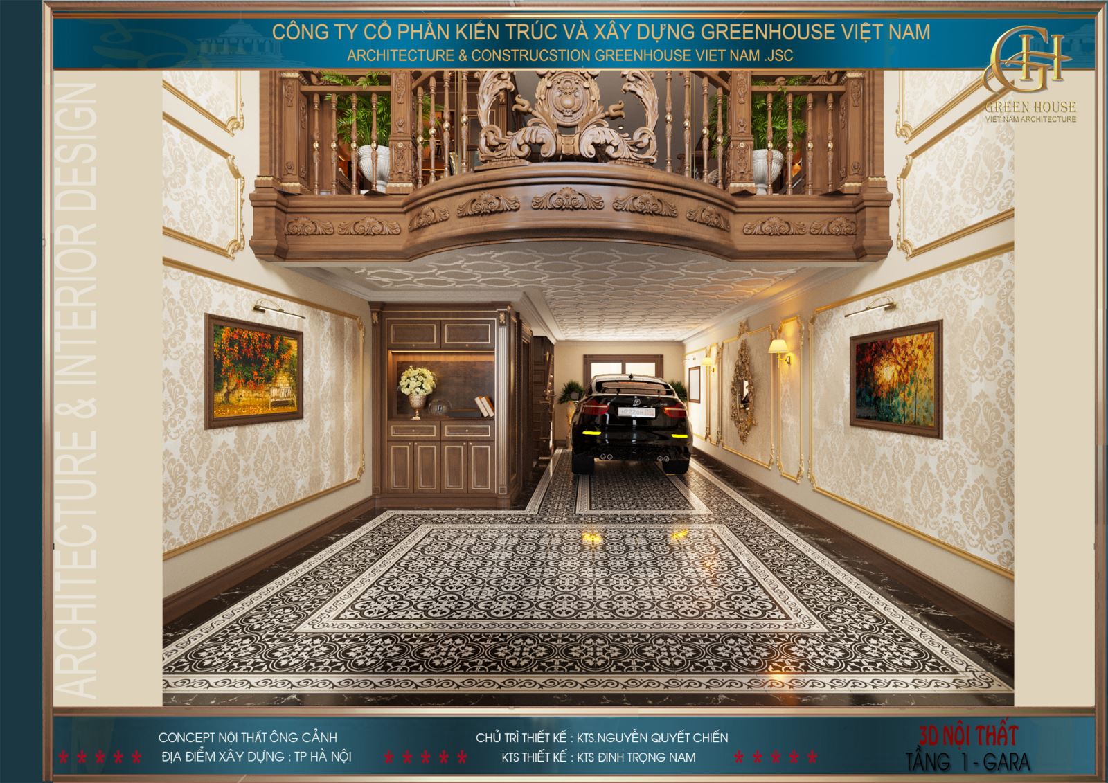 Không gian tầng 1 được thiết kế theo yêu cầu của khách hàng