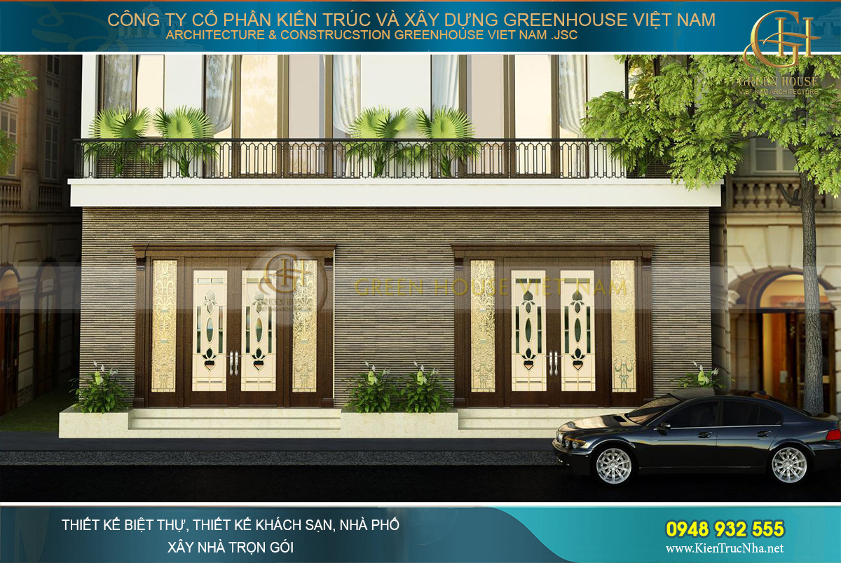 Tầng 1 của nhà phố song lập sở hữu 2 lối đi riêng cho 2 không gian nhà bên trong