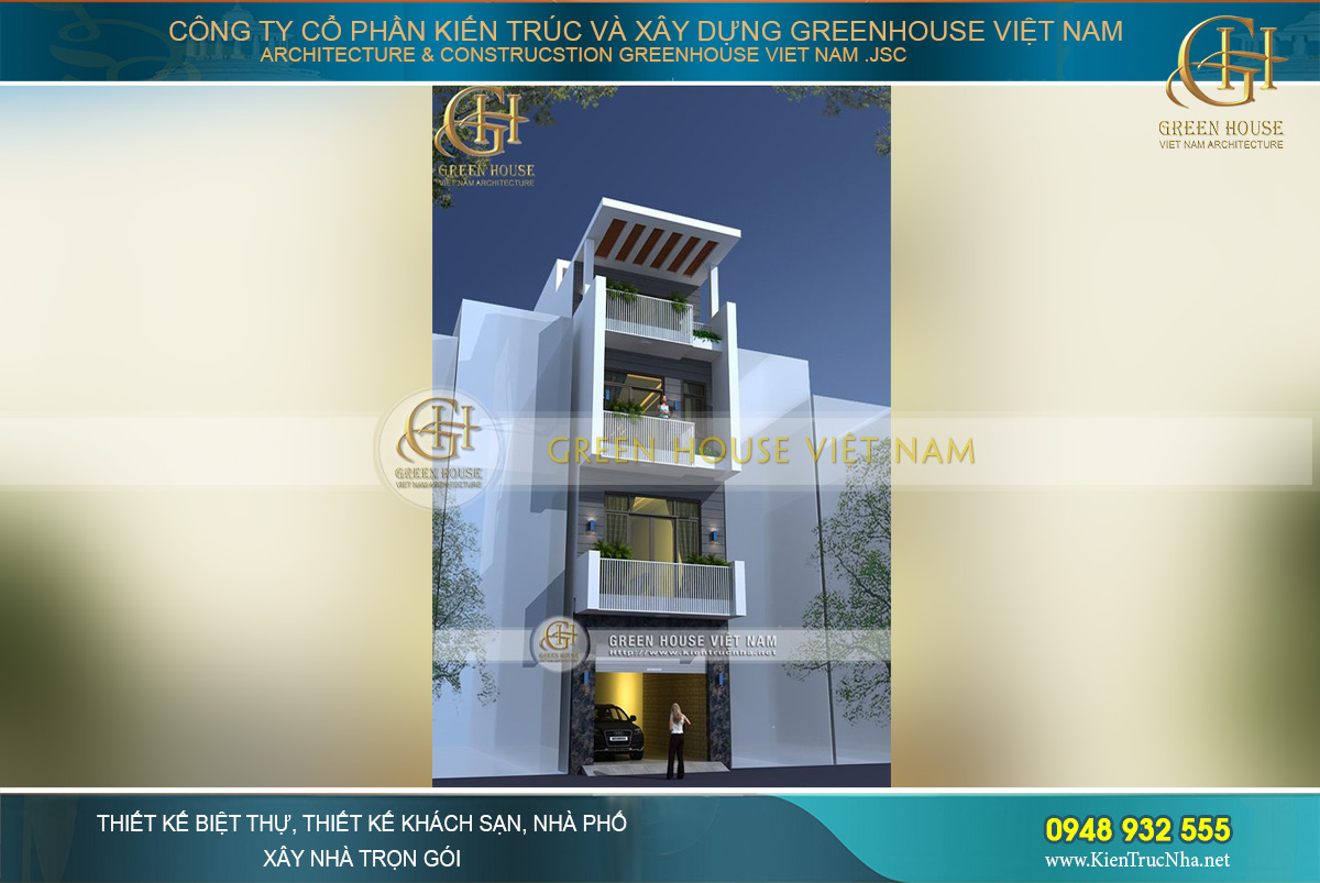 Không gian thời thượng và độc đáo trong kiến trúc nhà lô phố 4 tầng hiện đại