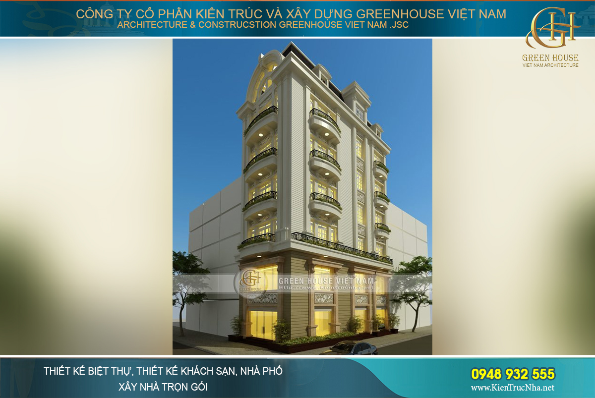 Kiến trúc khang trang và bề thế của nhà ống tân cổ điển kết hợp kinh doanh