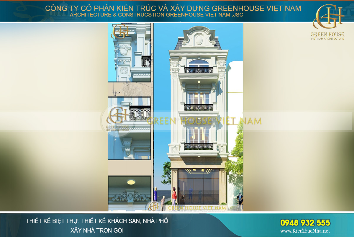Từng họa tiết, hoa văn trang trí đều được KTS Green House Việt Nam tỉ mỉ thiết kế, tạo hình
