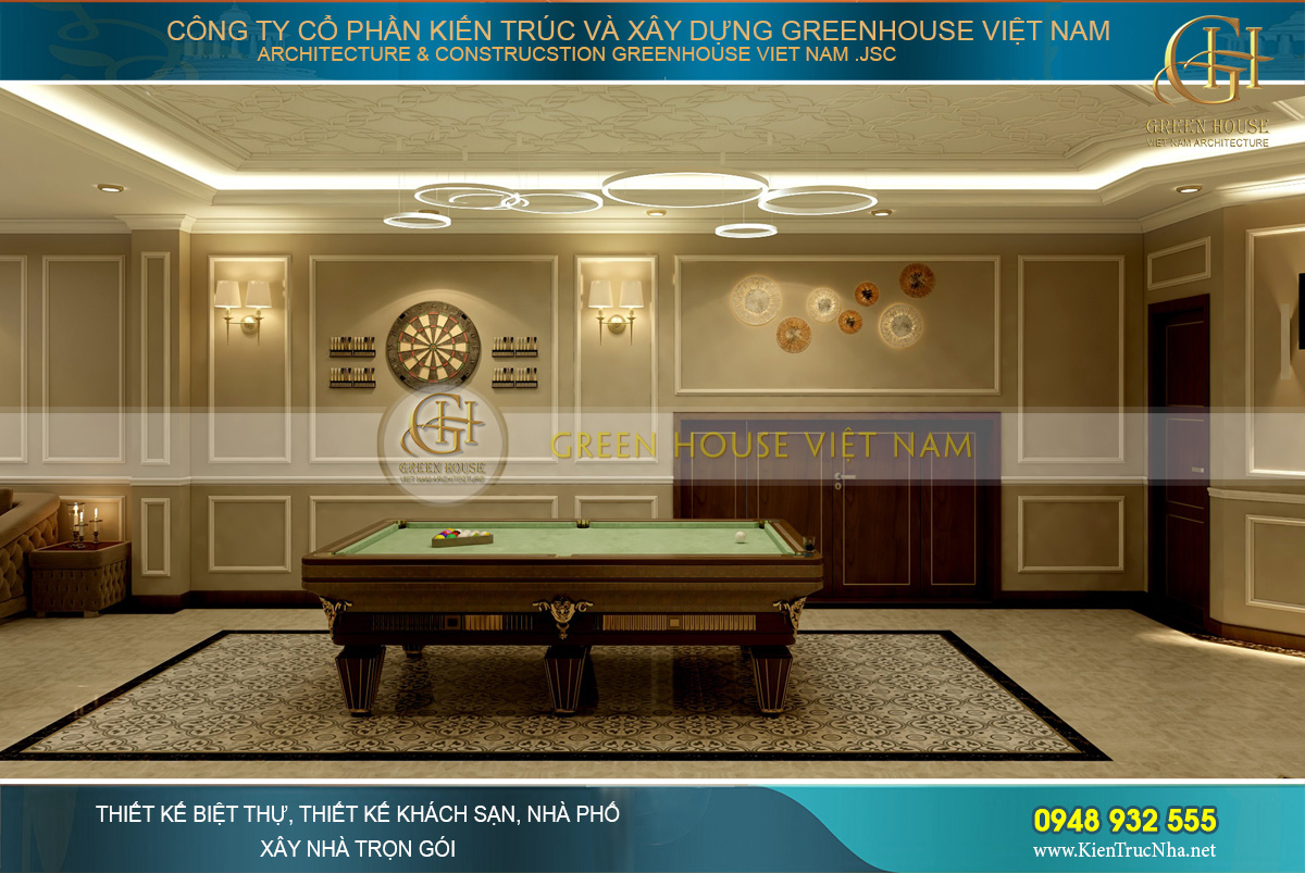 Không gian phòng chơi game rộng lớn cho người chơi thoải mái di chuyển và thư giãn