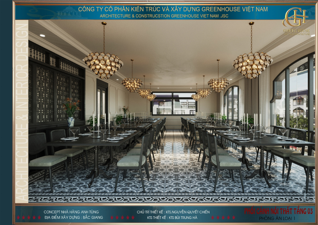 Indochine style được thiết kế đa dạng công trình