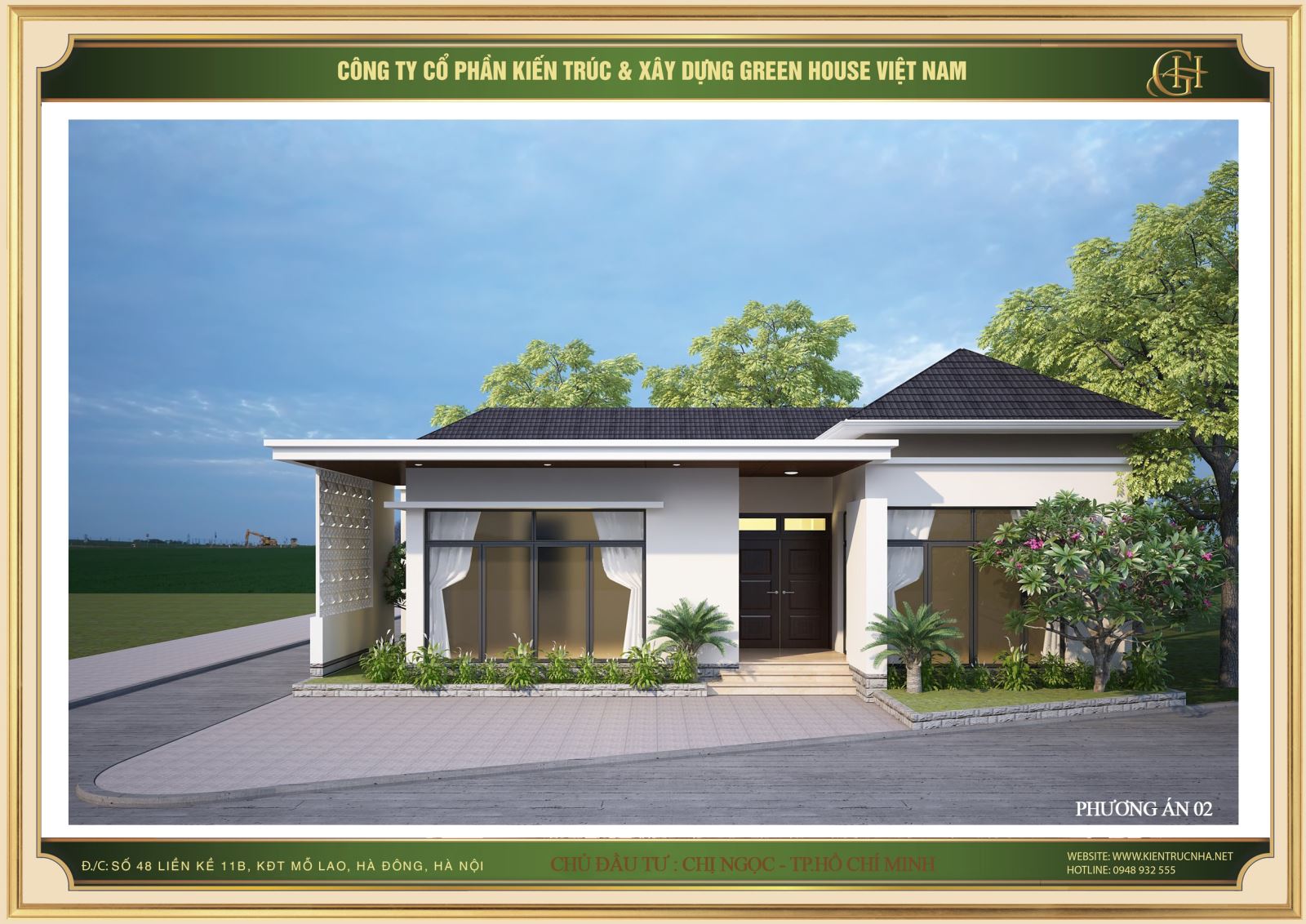 Green House Việt Nam mang tới cho khách hàng những công trình biệt thự hiện đại chất lượng hàng đầu