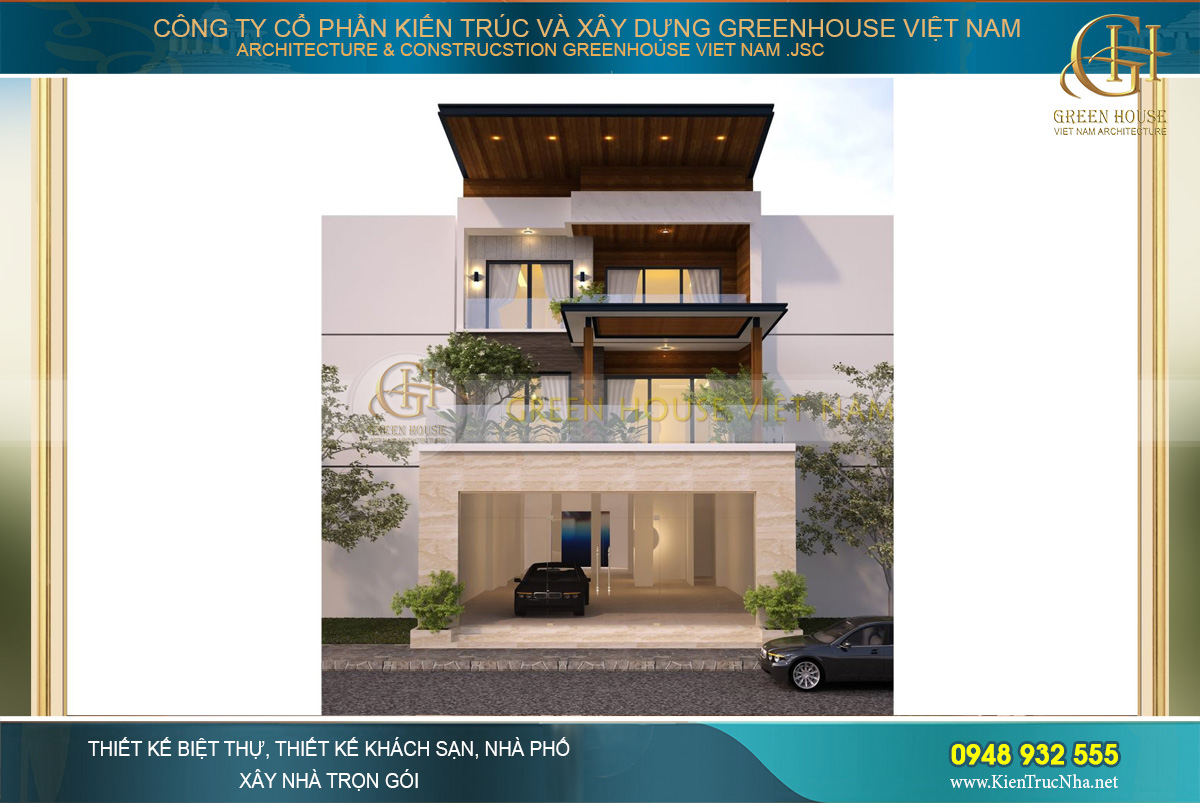 Mẫu biệt thự hiện đại 3 tầng sở hữu vẻ đẹp riêng biệt không lẫn vào đâu được