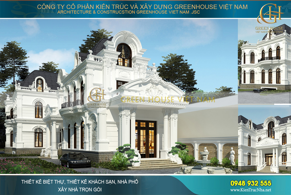 Thiết kế, thi công biệt thự trọn gói uy tín chọn ngay Green House Việt Nam