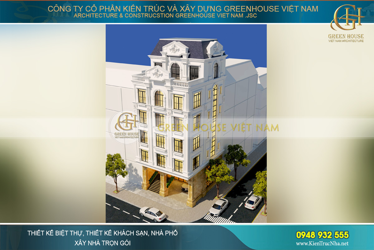 Các chi tiết phào chỉ đắp nổi, họa tiết trang trí đều được thiết kế tỉ mỉ, tinh xảo đến từng đường nét