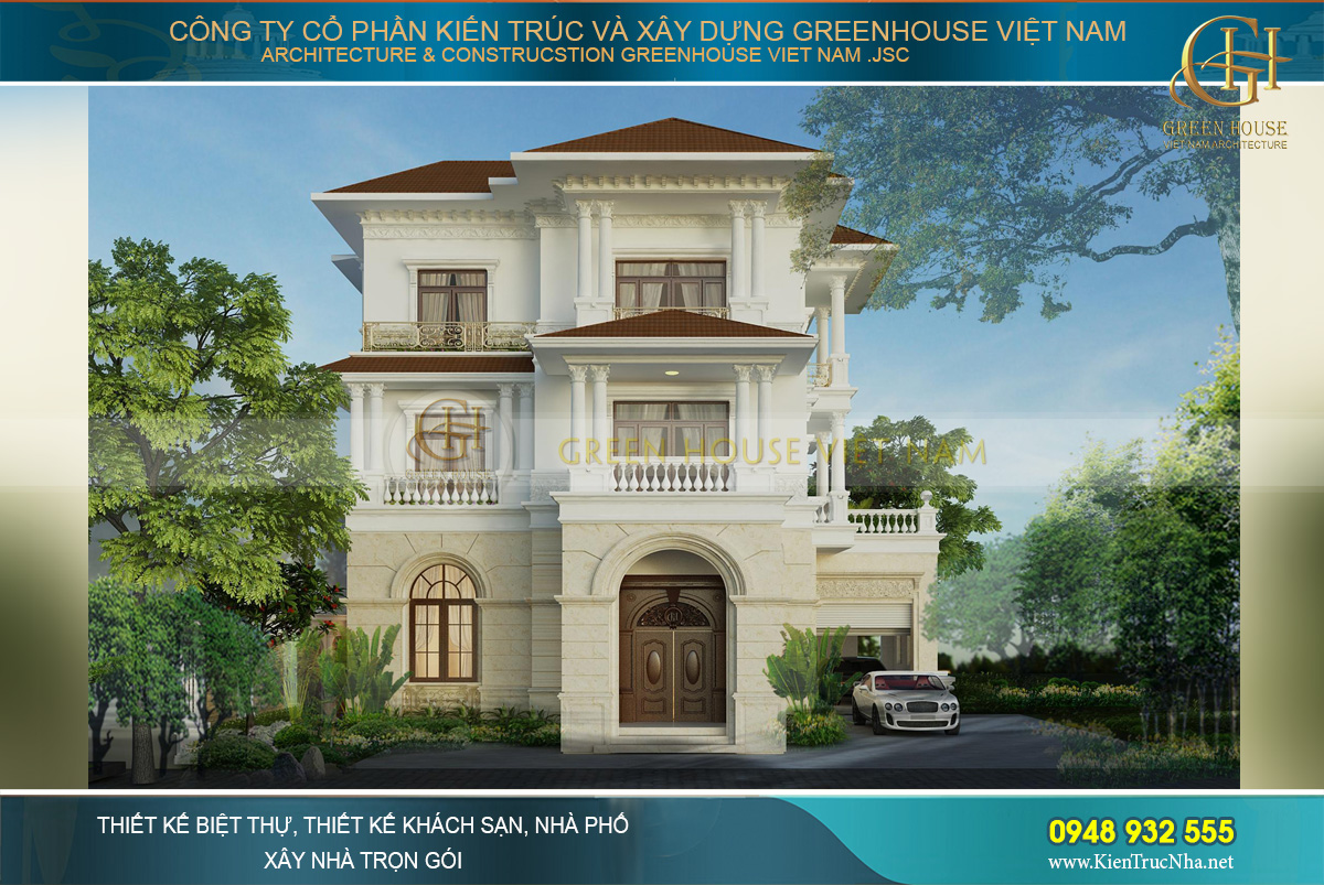 Biệt thự 3 tầng diện tích 400m2 sang trọng tại Bắc Giang - GreenHouse Việt Nam