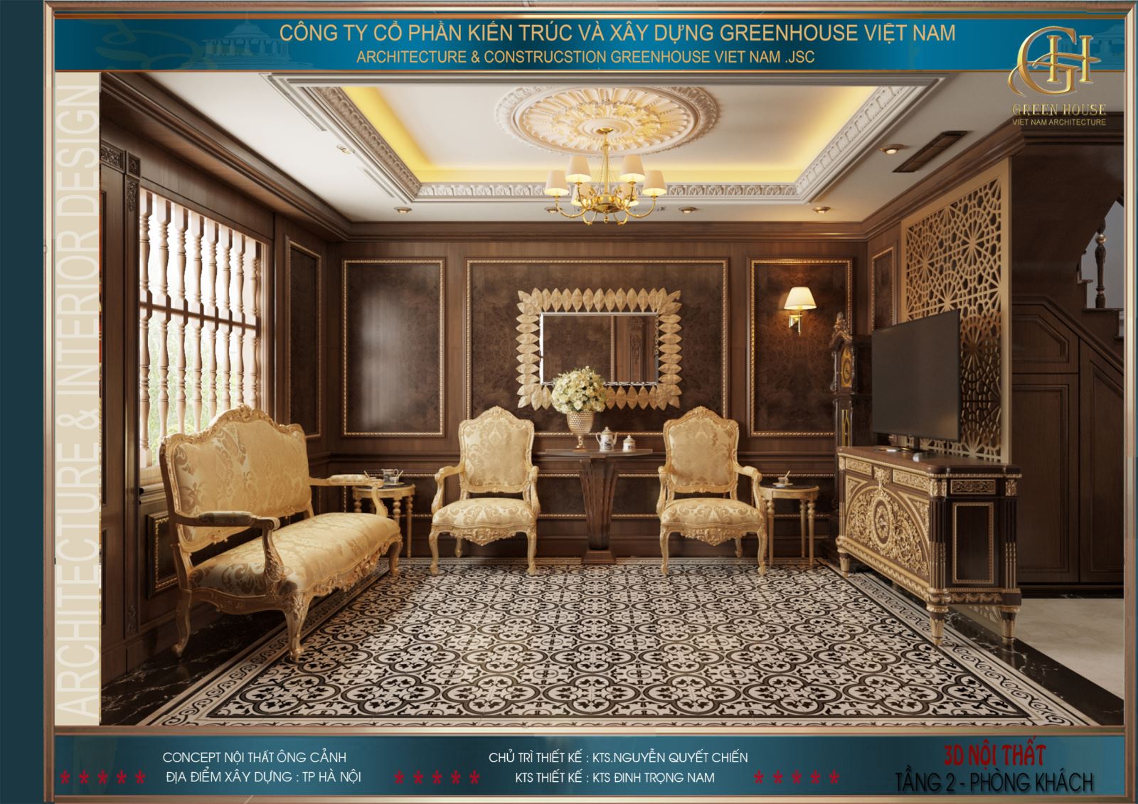 BST mẫu sofa tân cổ điển đẹp, kiểu dáng sang trọng cho biệt thự cao cấp