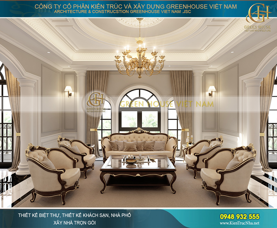 Không gian tươi sáng, ấm cúng tại phòng sinh hoạt chung