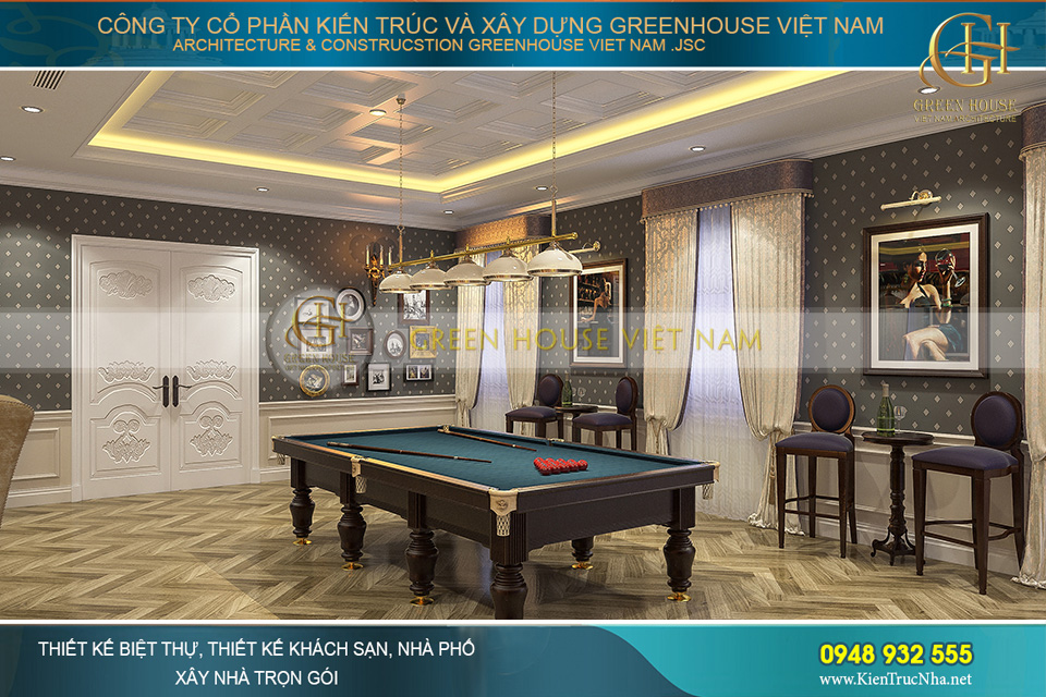 Tại phòng giải trí, gia chủ có thể trưng bày những món đồ sưu tầm lạ mắt để làm kỉ niệm và dấu ấn riêng