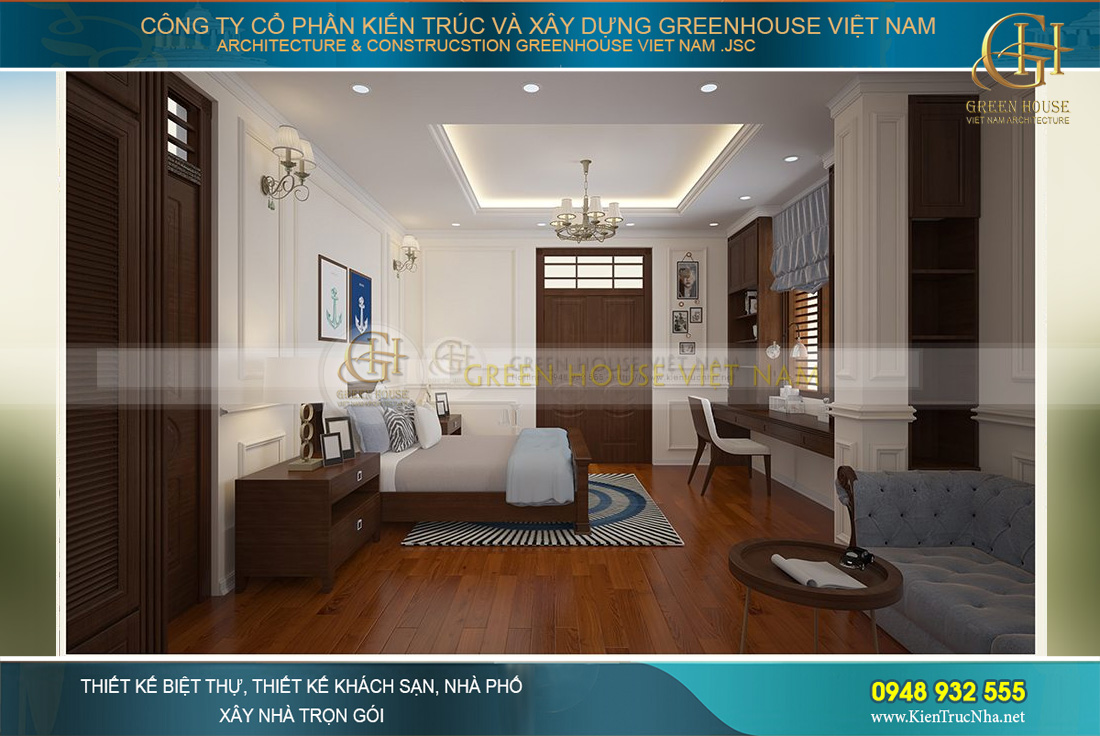 Toàn cảnh không gian phòng ngủ con trai