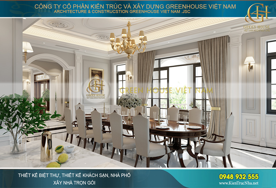 Các bức tranh trang trí được bài bố và sắp xếp theo kiểu dáng phương Tây