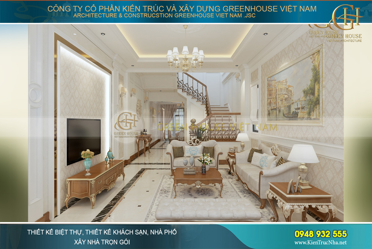 Khung cảnh phòng khách nhà phố với vẻ đẹp tinh tế, ấn tượng