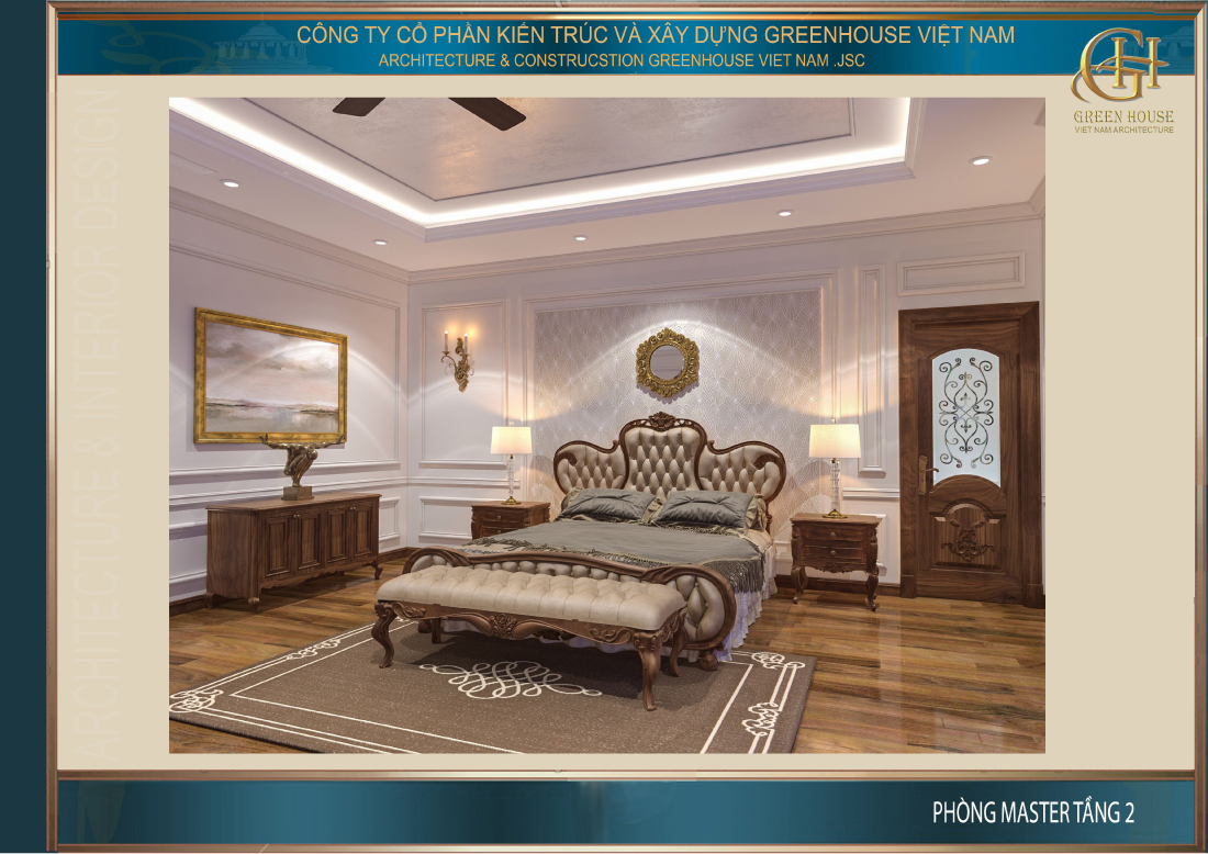 Thiết kế phòng ngủ master sang trọng lịch lãm