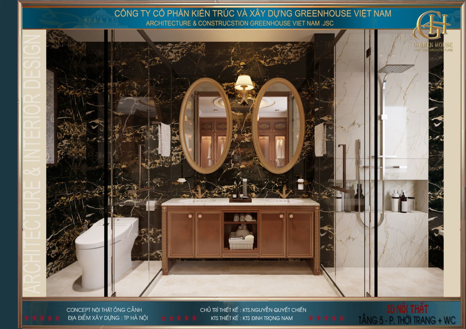 Phòng vệ sinh cao cấp của phòng ngủ master 