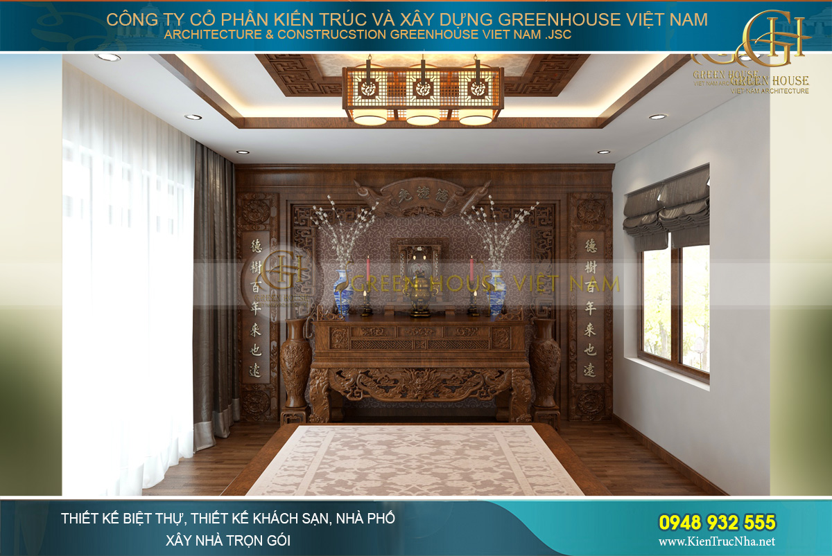 Bàn thờ không đặt dưới xà ngang