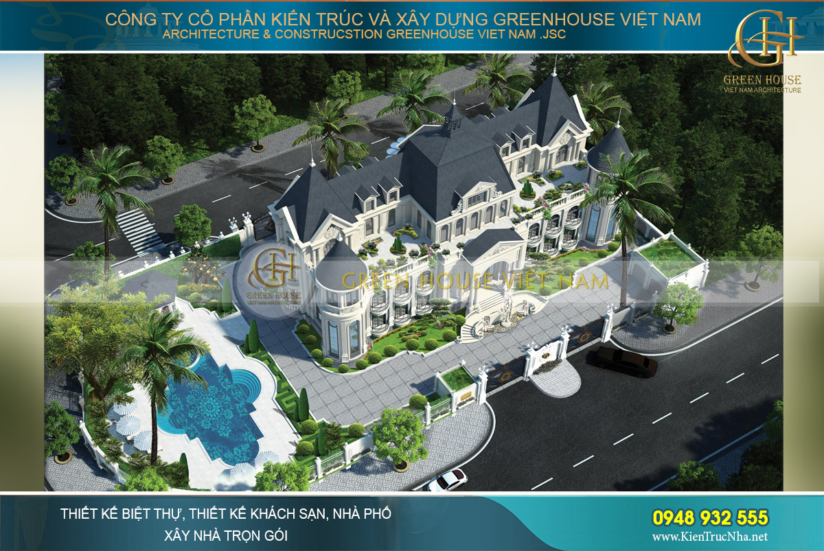 Kiến trúc lâu đài dinh thự - Đẳng cấp tạo nên sự khác biệt