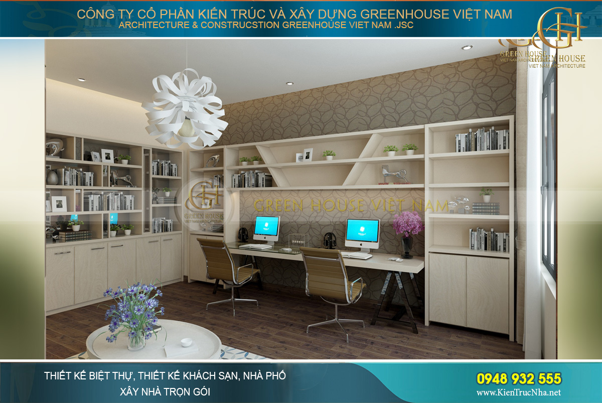 Thiết kế phòng làm việc cần sử dụng các vật dụng trang trí có ý nghĩa