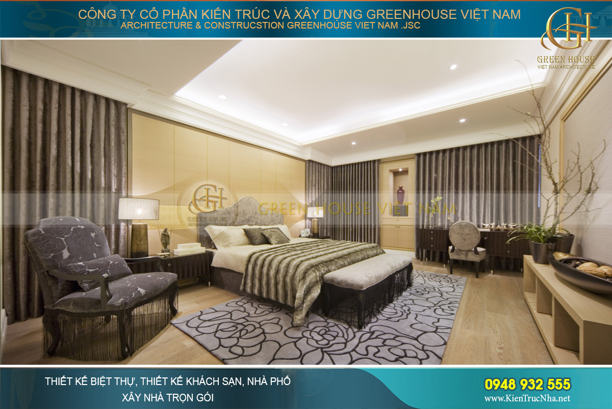 Không gian phòng ngủ thứ 2 của căn hộ chung cư cao cấp