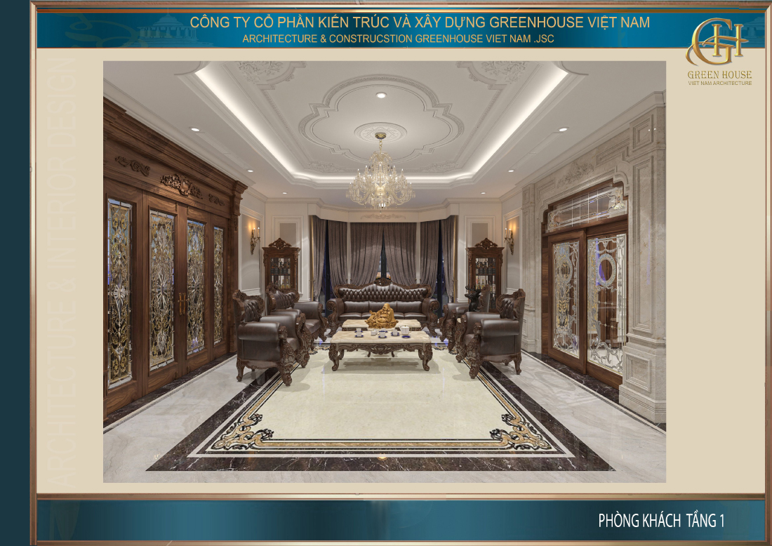 Thiết kế không gian phòng khách đẹp lộng lẫy đến choáng ngợp