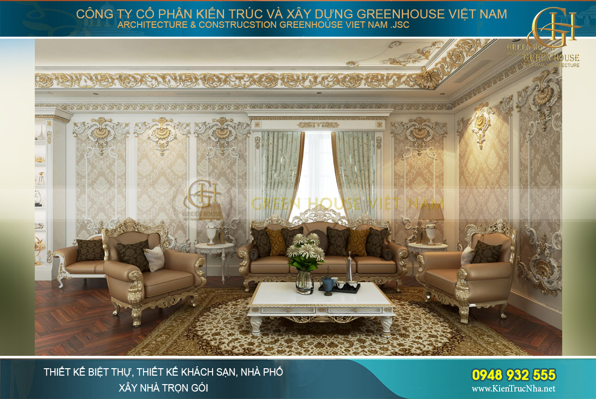 Cùng với đó là không gian tiếp khách của phòng ngủ master