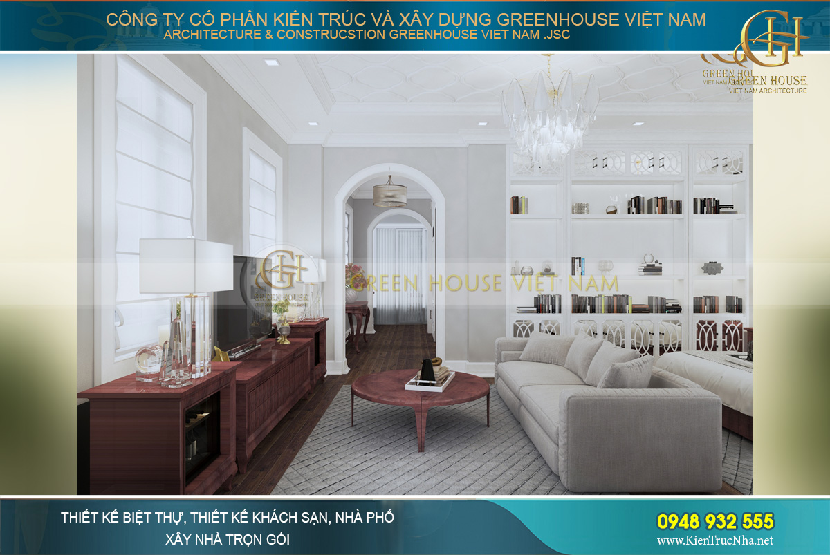 Khu vực tiếp khách của phòng ngủ master