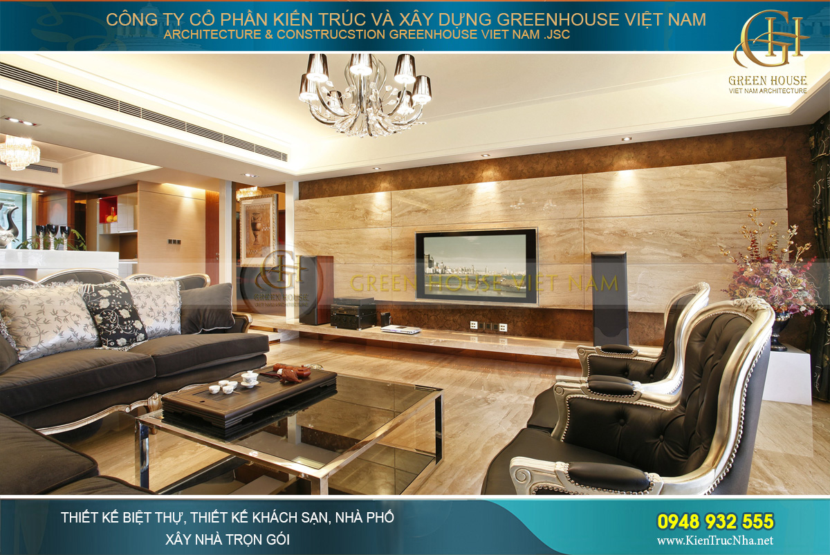 Khung tường được thiết kế độc đáo với gam màu vàng bình minh ấn tượng