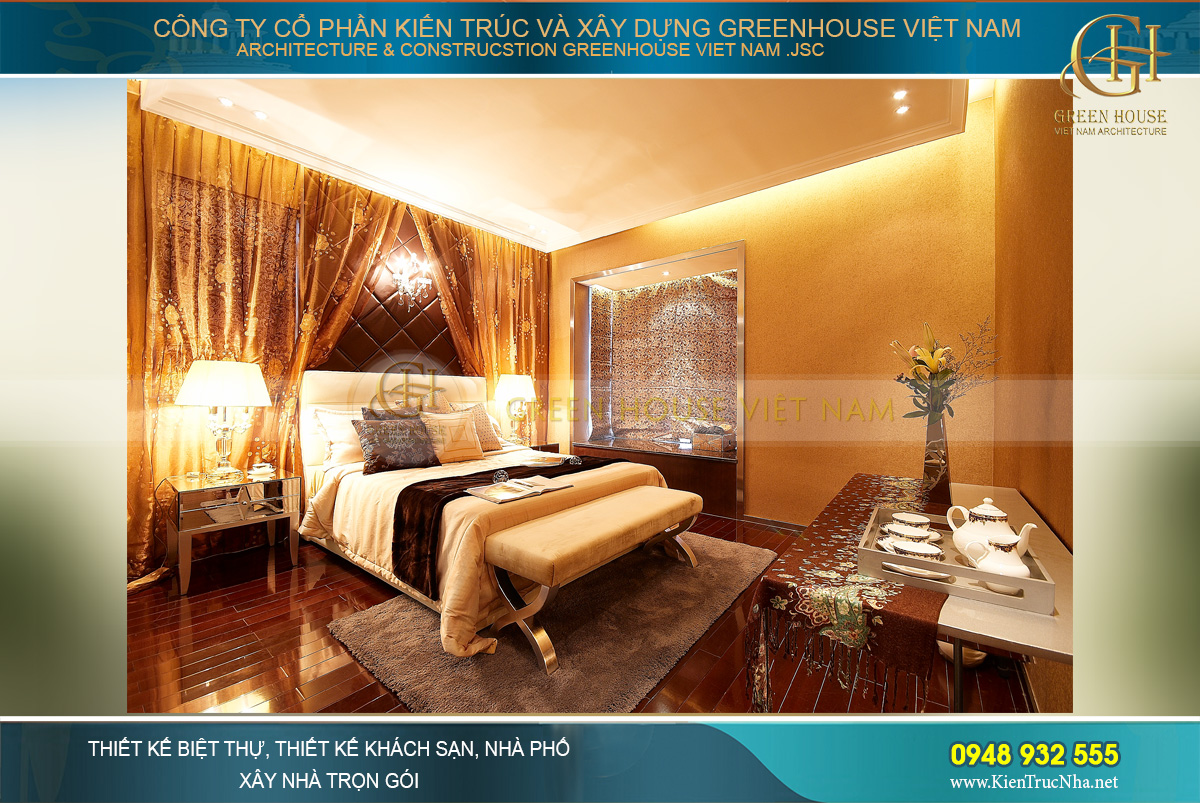 Mẫu thiết kế phòng ngủ chung cư đẳng cấp như tại khách sạn 5 sao