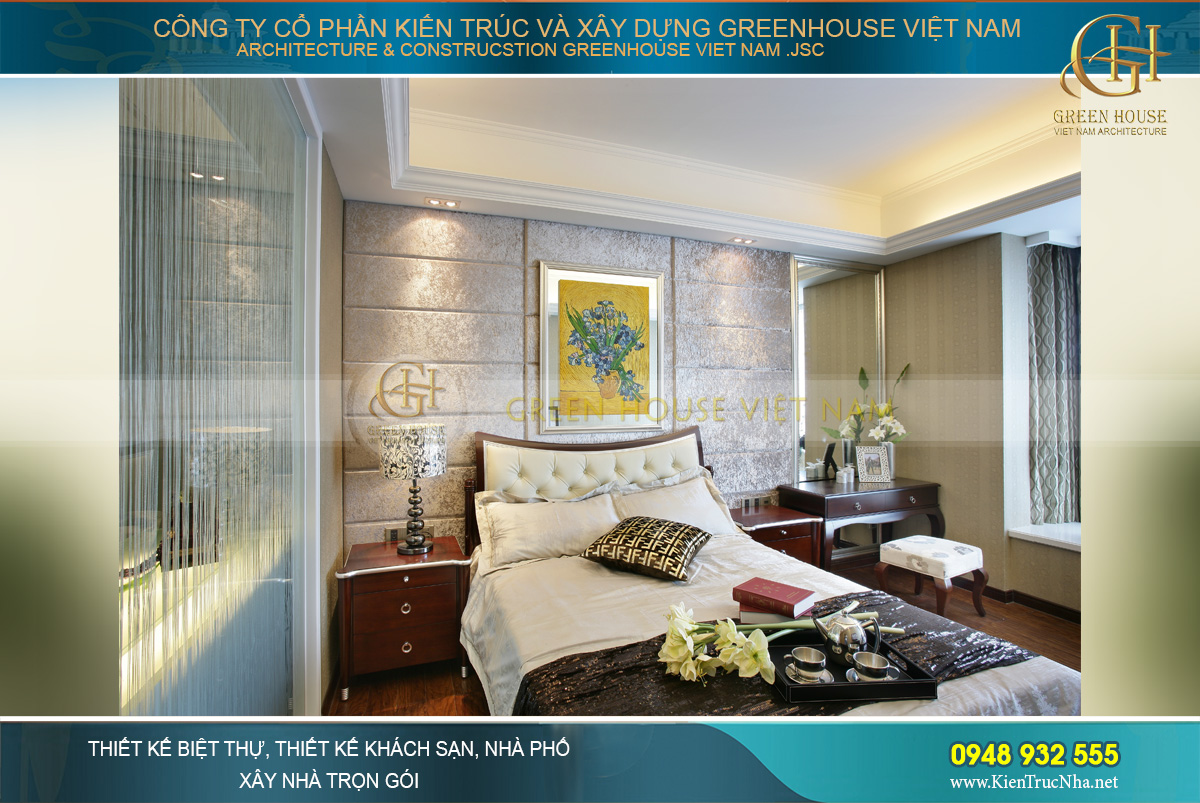 Mẫu thiết kế nội thất phòng ngủ chúng cư nhỏ nhưng đầy đủ tiện nghi