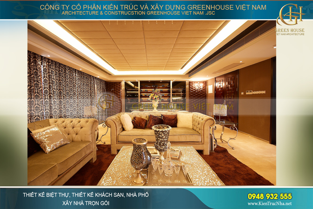 Hệ thống ánh sáng rất được coi trọng trong không gian phòng khách chung cư