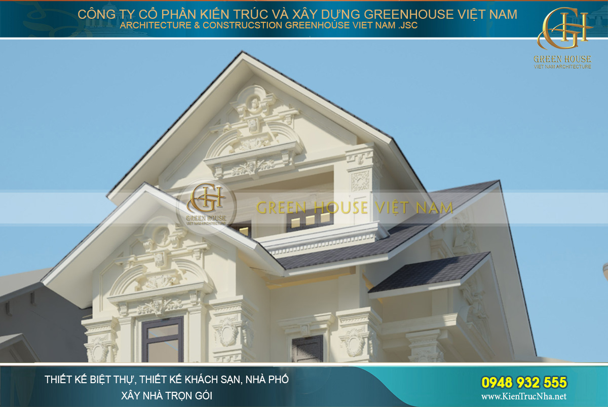 Thiết kế mặt bằng và công năng sử dụng của tầng 1 biệt thự tân cổ điển tại Nam Định