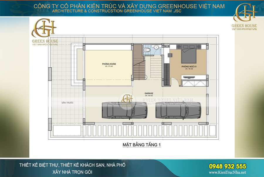 Thiết kế không gian xanh tại các khu vực cửa sổ sẽ làm điểm nhấn đẹp mắt cho biệt thự