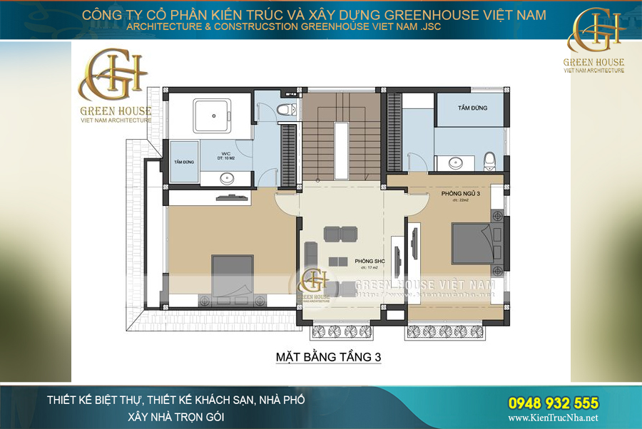 Từng phòng đều được thiết kế đảm bảo diện tích sinh hoạt thoải mái, phù hợp