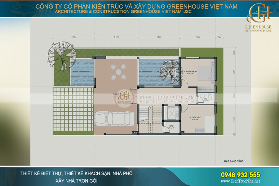 Các không gian trong nhà được phân chia một cách hợp lý và khoa học