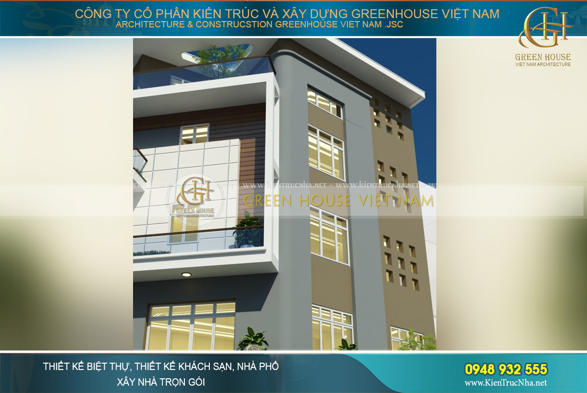 Cận cảnh chi tiết cách bài phối màu sắc hợp thời và hiện đại, đúng theo yêu cầu của gia chủ về ngôi nhà phố