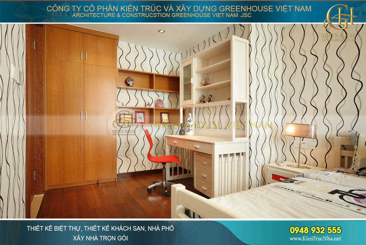 Thiết kế nội thất phòng ngủ cho con