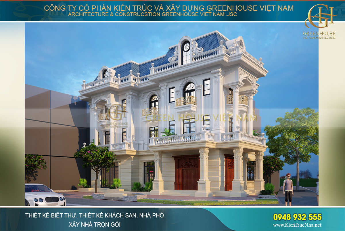 Biệt thự tân cổ điển sở hữu thiết kế 2 mặt tiền