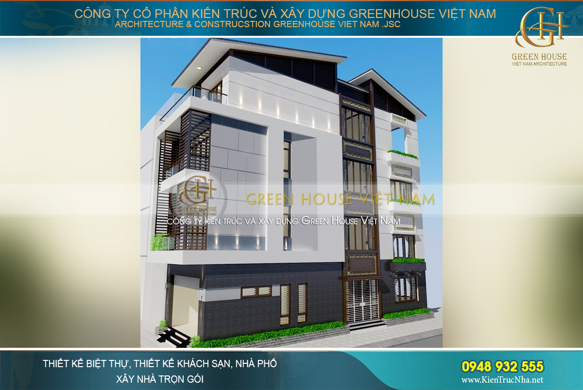 Kiến trúc của từng phía mặt tiền được thay đổi để đảm bảo sự tiện nghi trong công năng sinh hoạt