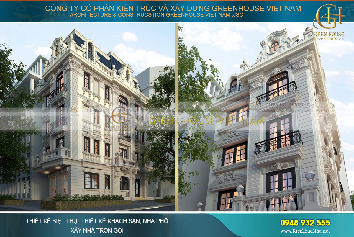 Công trình nhà phố sở hữu vẻ đẹp quyền quý của biệt thự tân cổ điển đẳng cấp