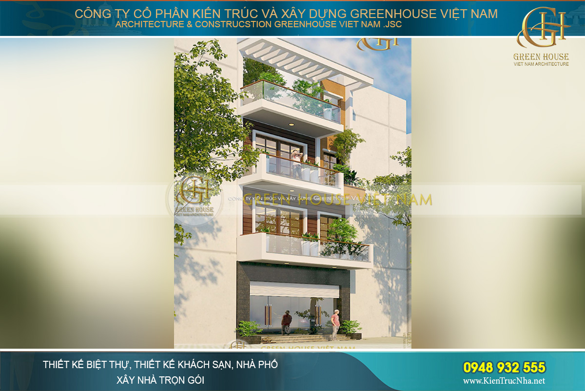 Nhà Phố 4 tầng diện tích 70m2 phong cách hiện đại tại Bắc Giang