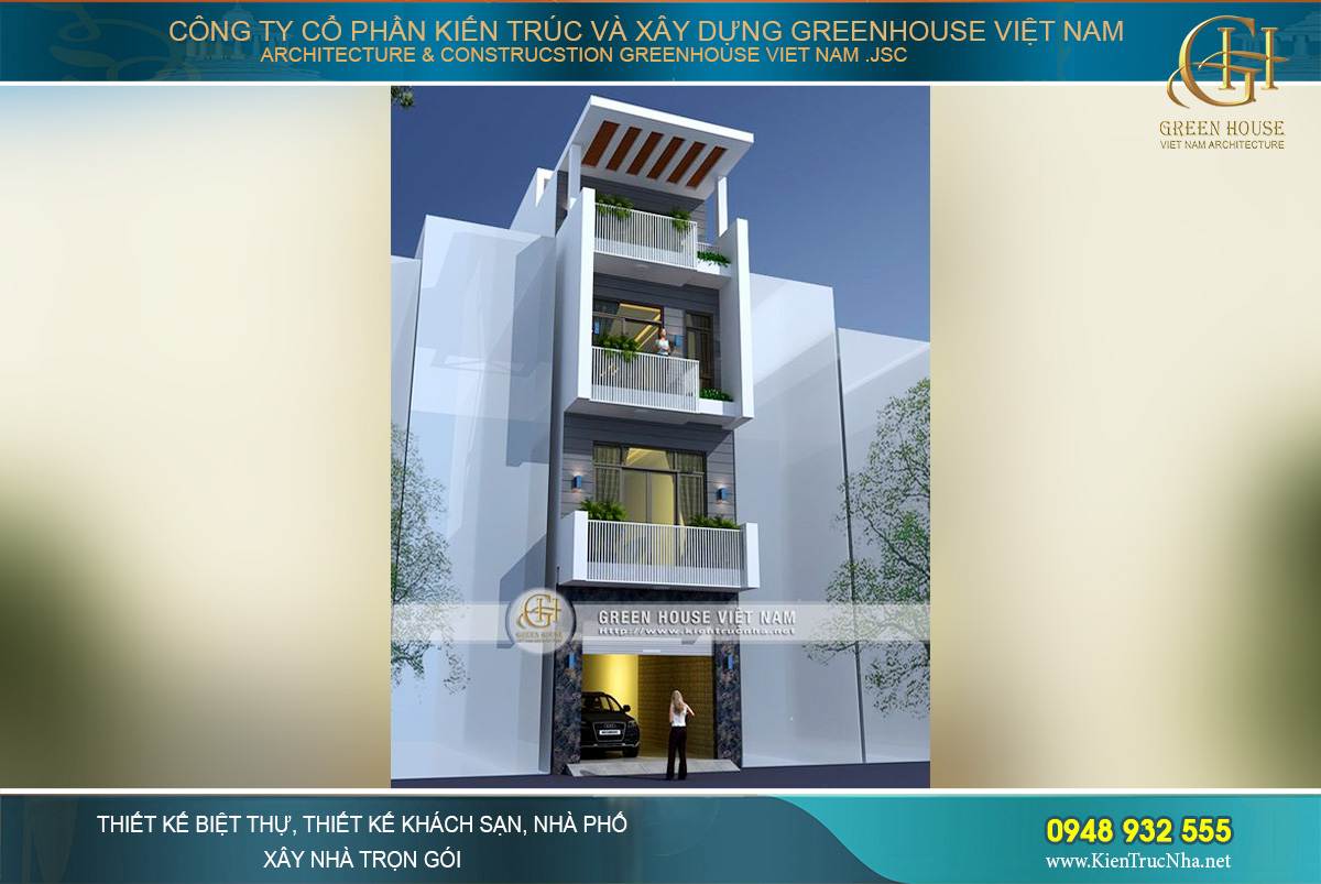 Nhà phố 4 tầng mặt tiền hơn 4m tổ ấm bình yên đến từ những điều đơn giản