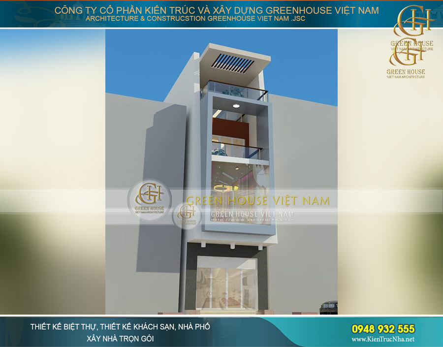  Kiến trúc bề thế và khang trang của ngôi nhà 4 tầng hiện đại