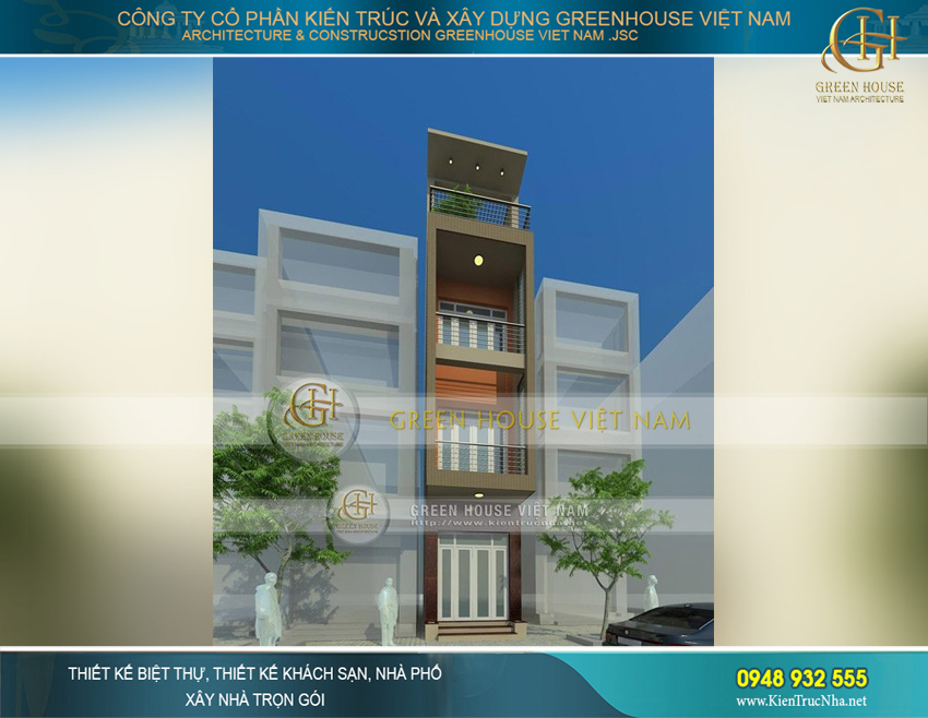 Thiết kế khang trang đầy hiện đại của ngôi nhà ống 4 tầng với mặt tiền 4m được kiến tạo đầy thu hút