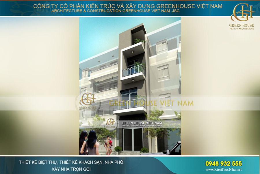 Kiến trúc thiết kế hiện đại và ấn tượng của ngôi nhà phố 4 tầng tại Hà Nội