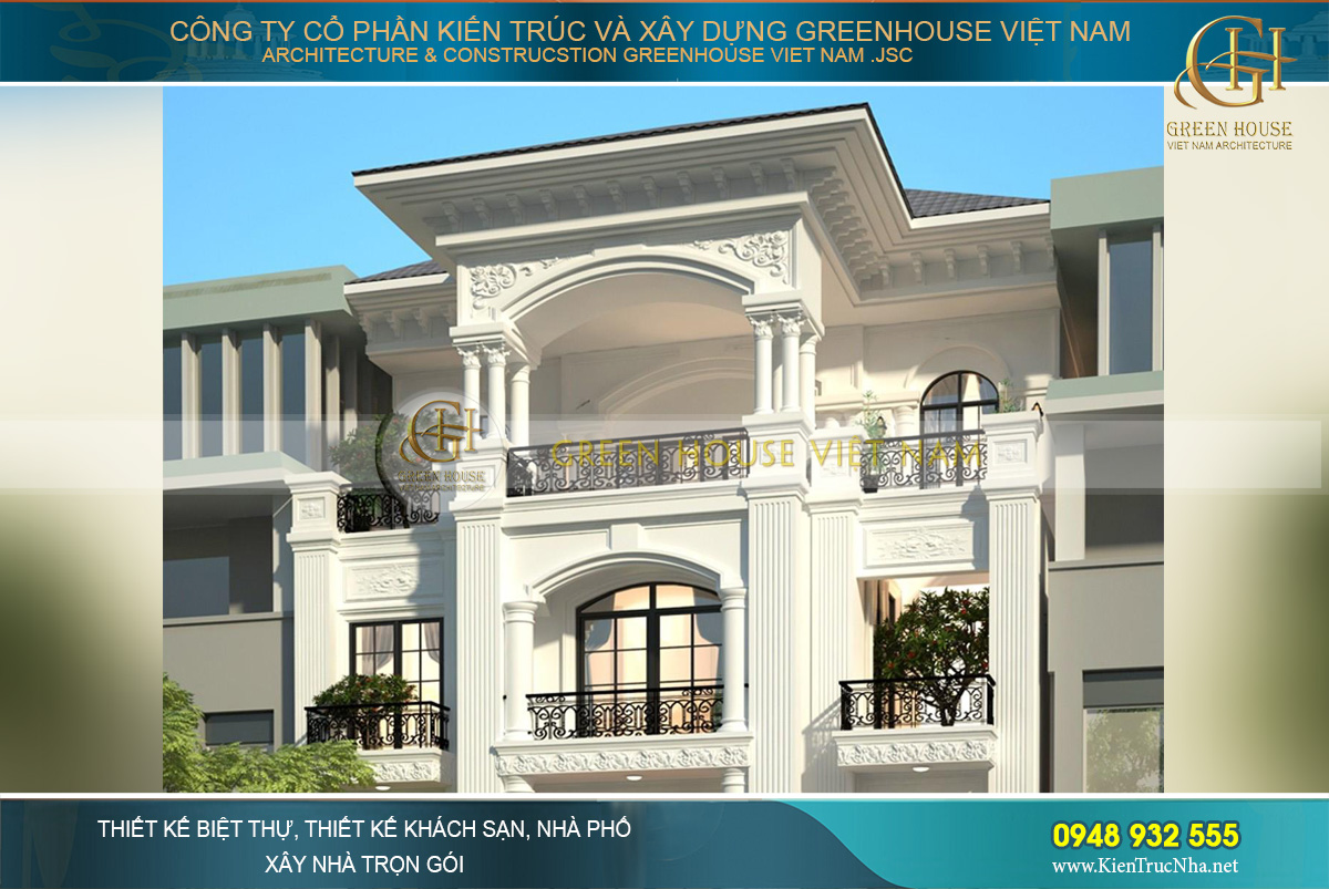 Thiết kế nhà phố kết hợp kinh doanh 4 tầng đẹp, ấn tượng - Green House Việt Nam