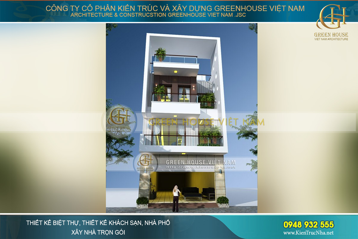 Green House Việt Nam thiết kế, thi công nhà ống hiện đại có vẻ đẹp đầy ấn tượng.
