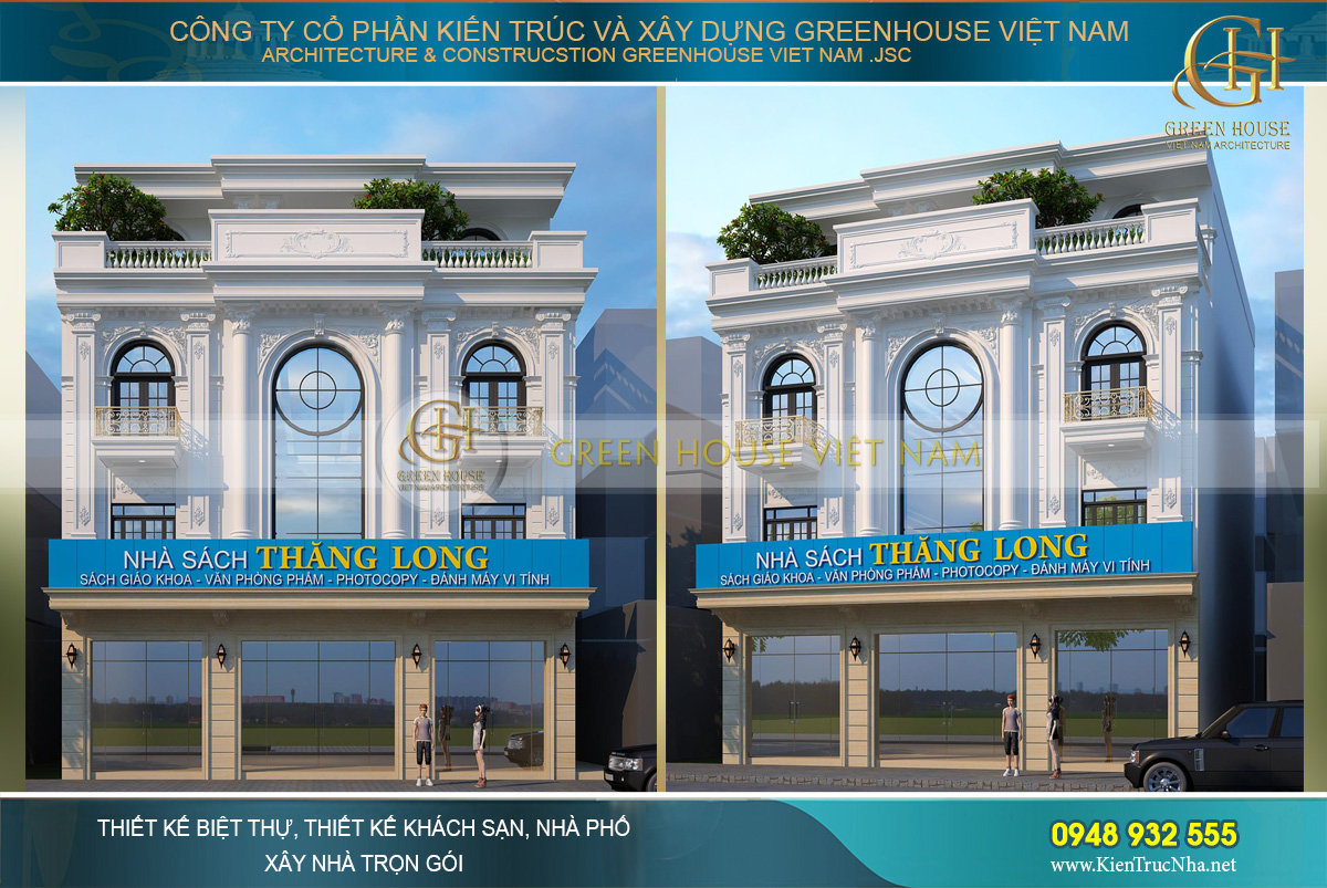 Mẫu nhà phố kết hợp kinh doanh tân cổ điển, ấn tượng