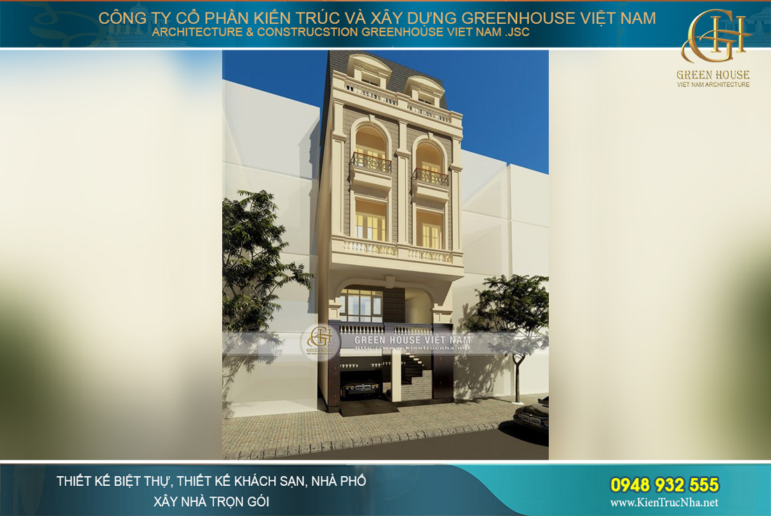 Kiến trúc sang trọng, quý phái của ngôi nhà phố tân cổ điển