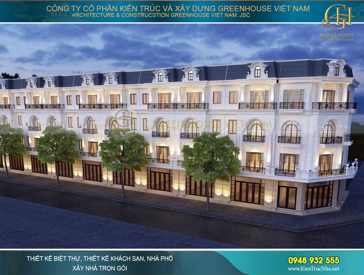 Hệ thống đèn chiếu sáng giúp khu phố thương mại rực rỡ, nổi bật dù khi trời tối